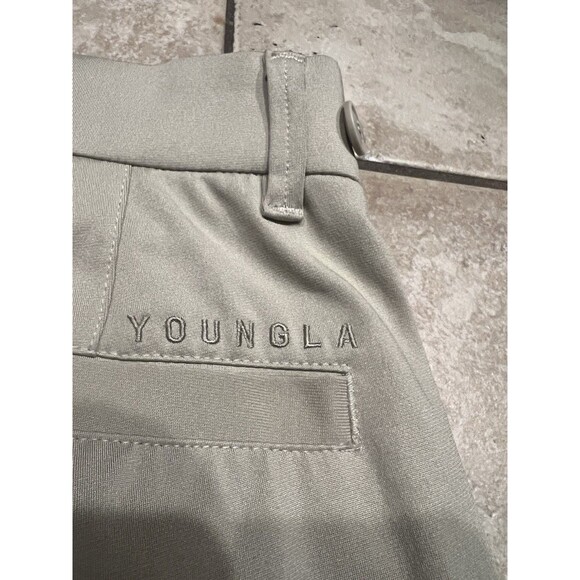 Young LA Pants Mens 34x30 Beige Khaki Chino Business Casual Stretch PBT 625 - Picture 5 of 7